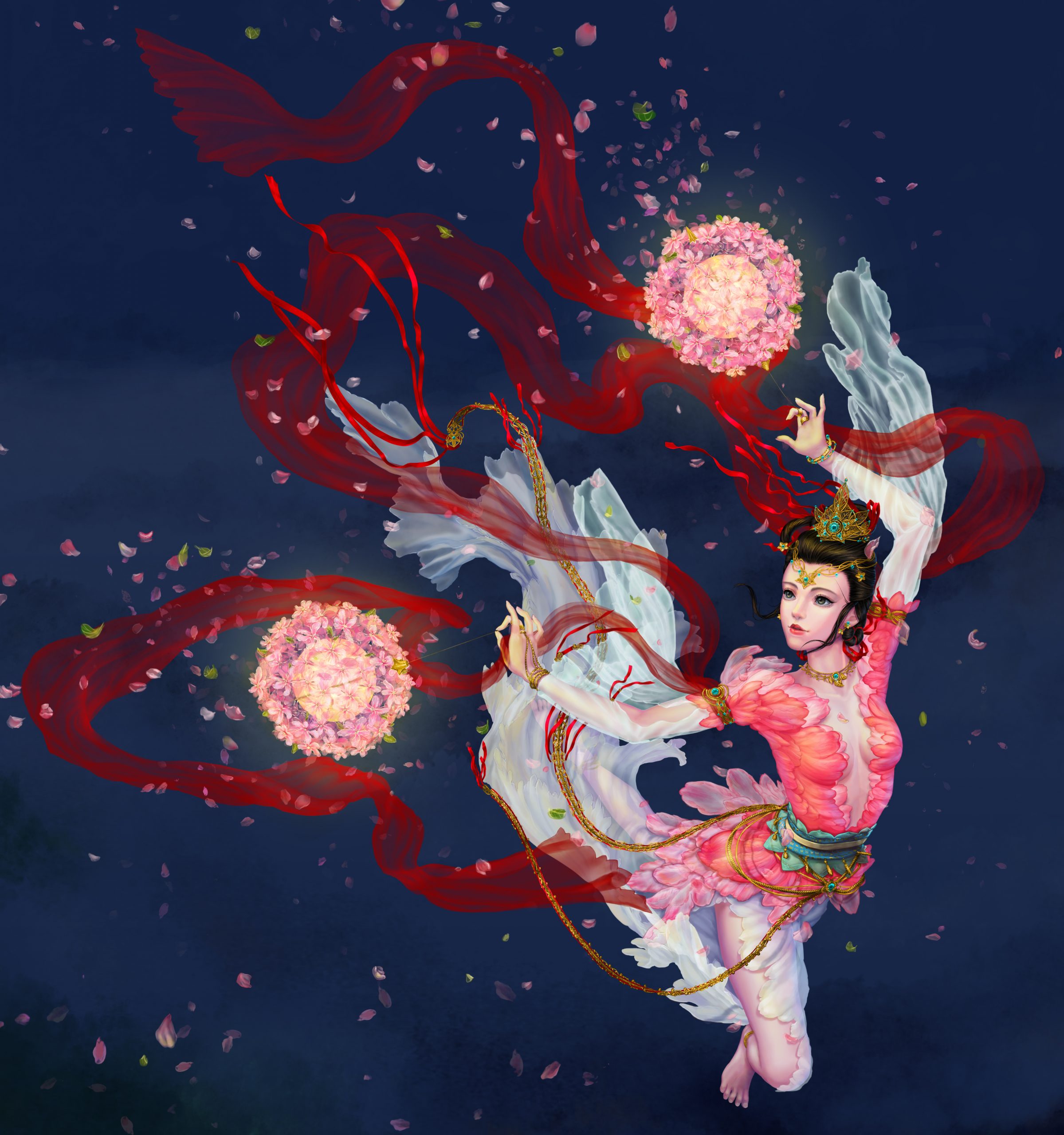 豐花祭的祭舞飛天
